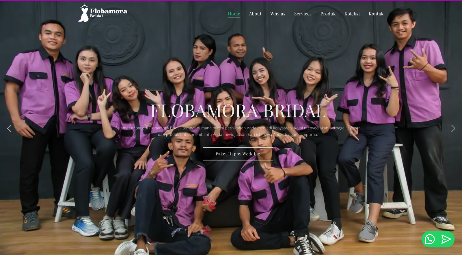 Pembuatan Website Usaha Bridal PT Flobamora Bridal Warehouse